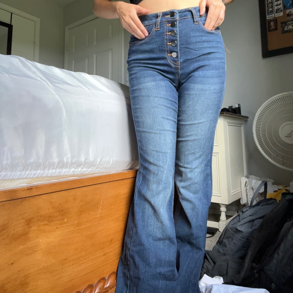 high waisted bootcut jeans